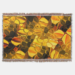 Manta Formas redondeadas en color dorado, brillante muy