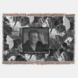 Manta Foto Católica Cristiana de Collage en Blanco y Neg