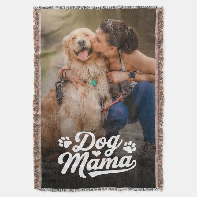 Manta Foto de Personalizado de Perro Mamá (Frente vertical)