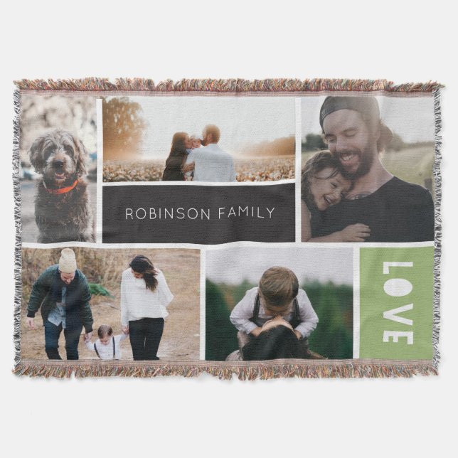 Manta Foto del collage 5 del amor (Anverso)