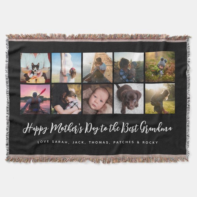 Manta Foto Keepsake para la abuela (Anverso)