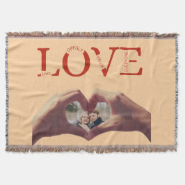 Manta Foto personalizada con acrónimo de AMOR 