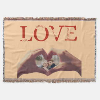 Manta Foto personalizada con acrónimo de AMOR