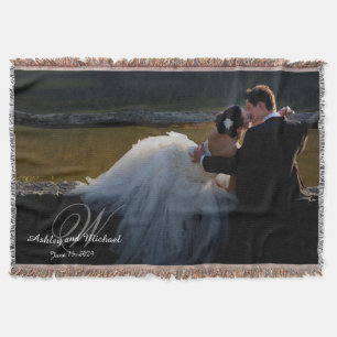 Manta FOTO PERSONALIZADA DEL Monograma KEEPSAKE