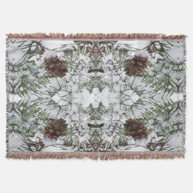 Manta Fotografía de la naturaleza de la nieve de Pine Co (Anverso)