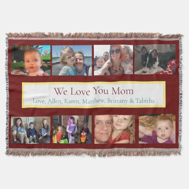 Manta Fotos de familia personalizadas (Anverso)