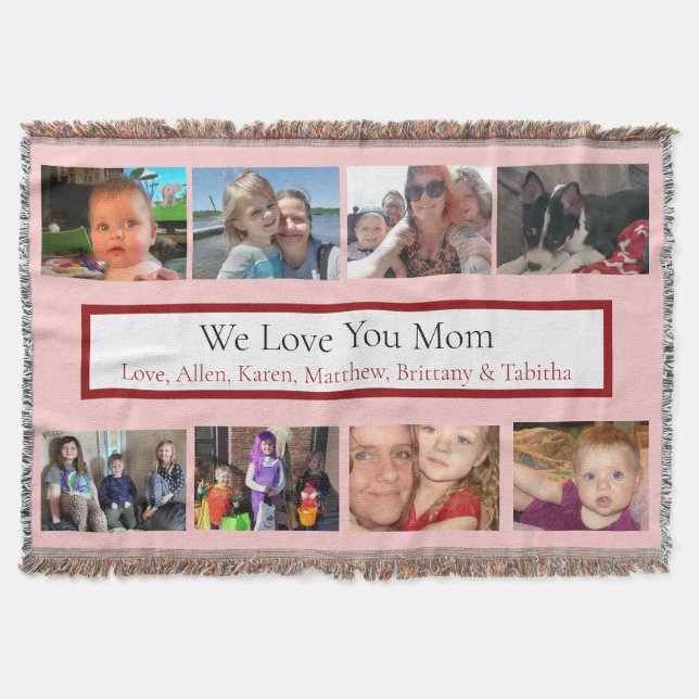 Manta Fotos de familia personalizadas (Anverso)