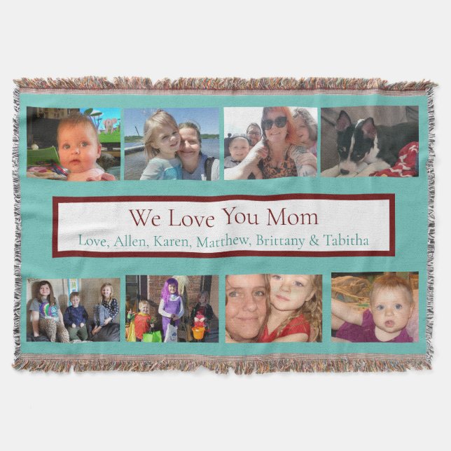 Manta Fotos de familia personalizadas (Anverso)