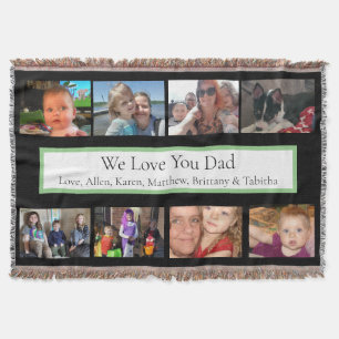 Manta Fotos de familia personalizadas Regalos para pap