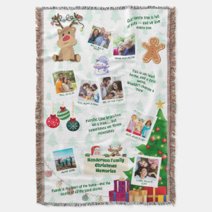 Manta Fotos de recuerdos de Navidad familiares en collag