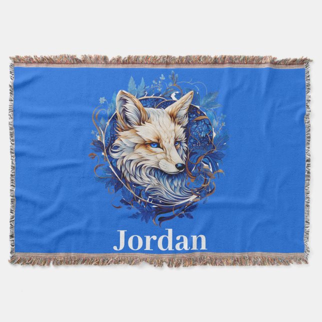 Manta Fox encantadora con nombre personalizado (Anverso)