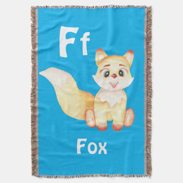 Manta Fox personaliza ABC: Letra F - Añadir tu nombre (Frente vertical)