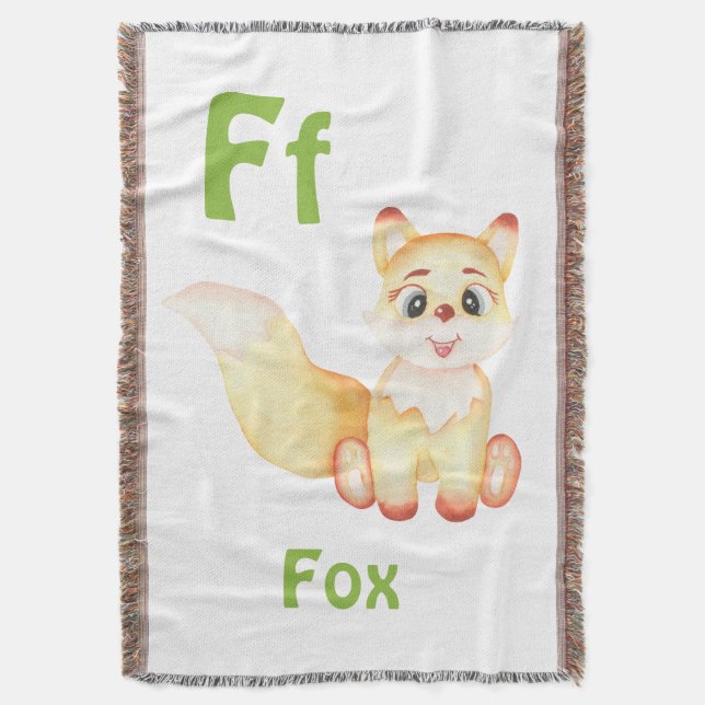 Manta Fox personaliza ABC: Letra F - Añadir tu nombre (Frente vertical)