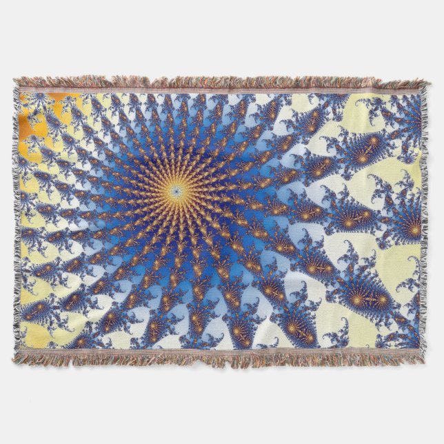 Manta Fractal Art 27 Throw Blanket (Anverso)