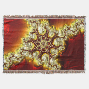 Manta Fractal Art 34 Throw Blanket