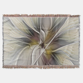 Manta Fractal floral, flor de fantasía con colores de la