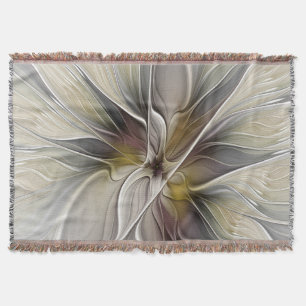 Manta Fractal Floral, Flor Fantasía con Colores de la Ti