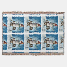 Manta Fragmentos duros con Navidades de Snowman