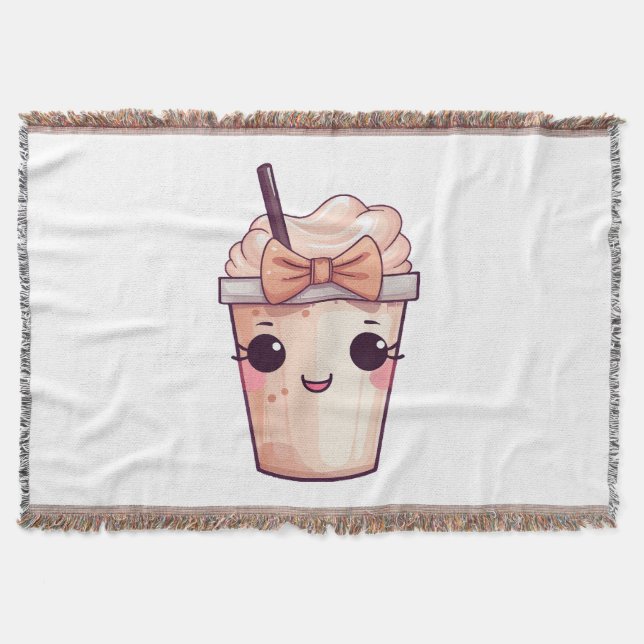 Manta Frappe Sonriente Kawaii (Anverso)