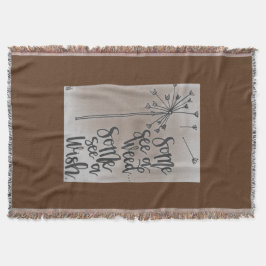 Manta frase inspiradora con un diente de león