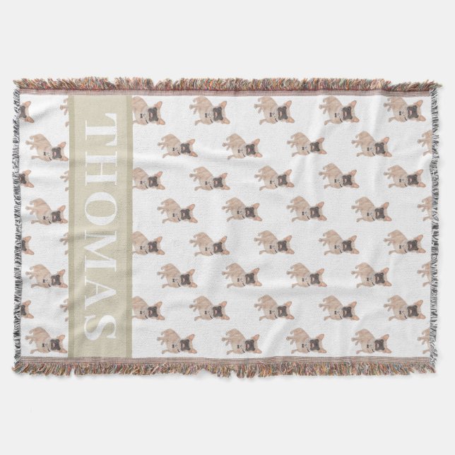 Manta Frenchie Personalizado (Enmascarado) (Anverso)