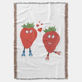 Manta Fresas Graciosas Y Enamoradas