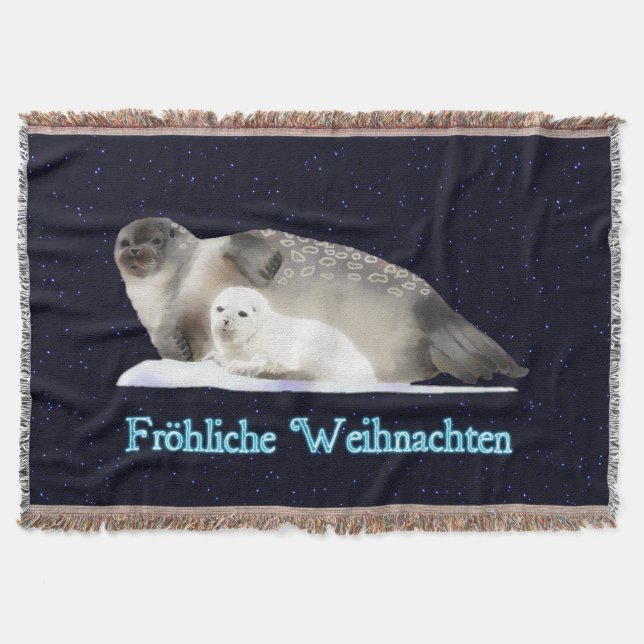 Manta Frohliche Weihnachten - Sello anillado (Anverso)