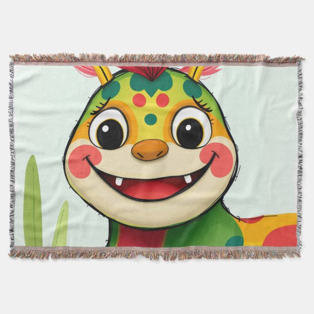 Manta „Fröhlicher Dschungeldrache – Bunt und Glücklich“ (Anverso)