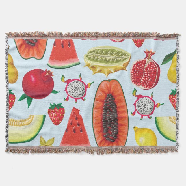 Manta Frutas Exóticas: Impresión a la moda sin problemas (Anverso)