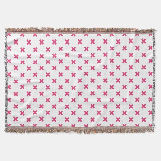 Manta Fuchsia cruza puntos en blanco (Anverso)