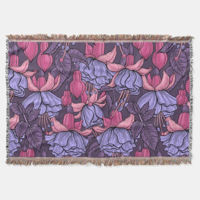 Manta Fuchsia en rosa y violeta (Anverso)
