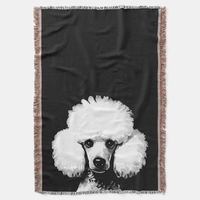 Manta Fun Retro Moda Pop Art Poodle (Fun Retro Chic Pop Art Poodle Throw Blanket)