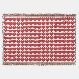 Manta Funda de lanzamiento del patrón de corazones de co