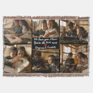 Manta Funda de lanzamiento personalizada de 6 Collages d
