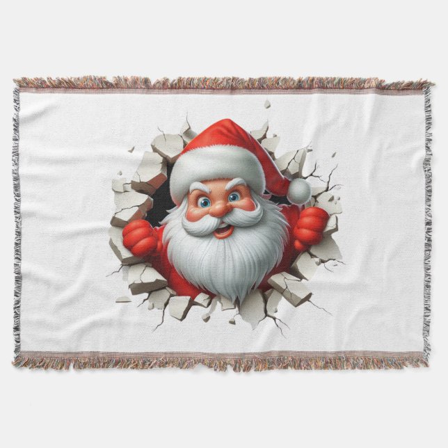 Manta Funny 3D Santa Claus Christmas Holiday Design (Anverso)