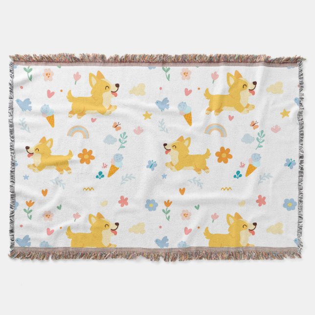 Manta funny cartoon corgis dogs (Anverso)