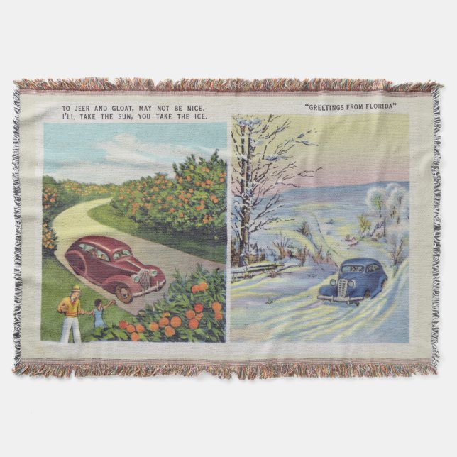 Manta Funny Florida Sun vs Snow Blanket (Anverso)