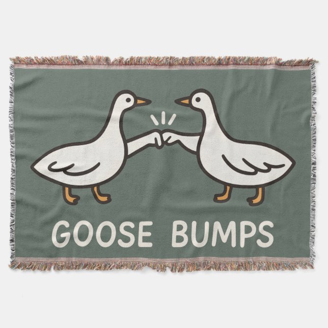 Manta Funny Goose Bump Personalizado | Fist Bump Geese A (Anverso)