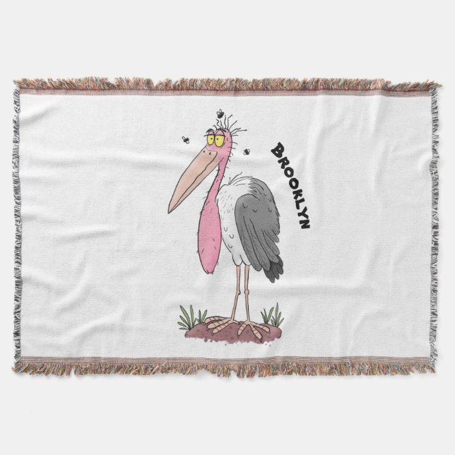 Manta Funny marabou stork personalizado (Anverso)