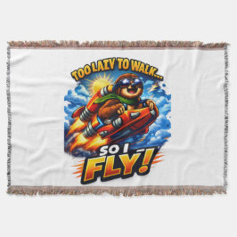 Manta Funny Sloth Rocket Meme, Too Lazy to Walk So I Fly