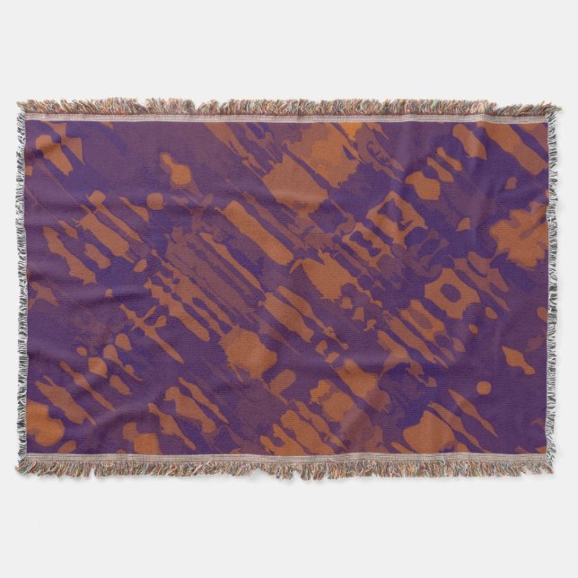 Manta Funny Splatter Pattern marrón violeta + tu idea (Anverso)