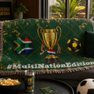 Manta Fútbol Sudáfrica   2026 Juegos Globales Oro en Bla