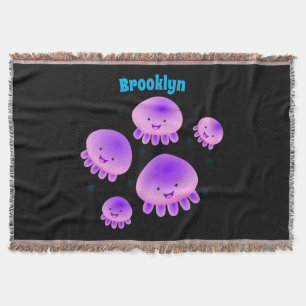 Manta Gallito rosa morado kawaii personalizado