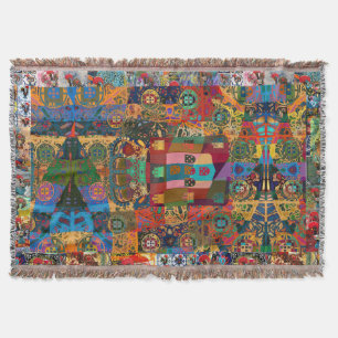 Manta Galo de Barcelos, Portugal Throw Blanket