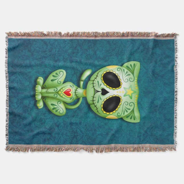 Manta Gatito verde del azúcar del zombi (Anverso)