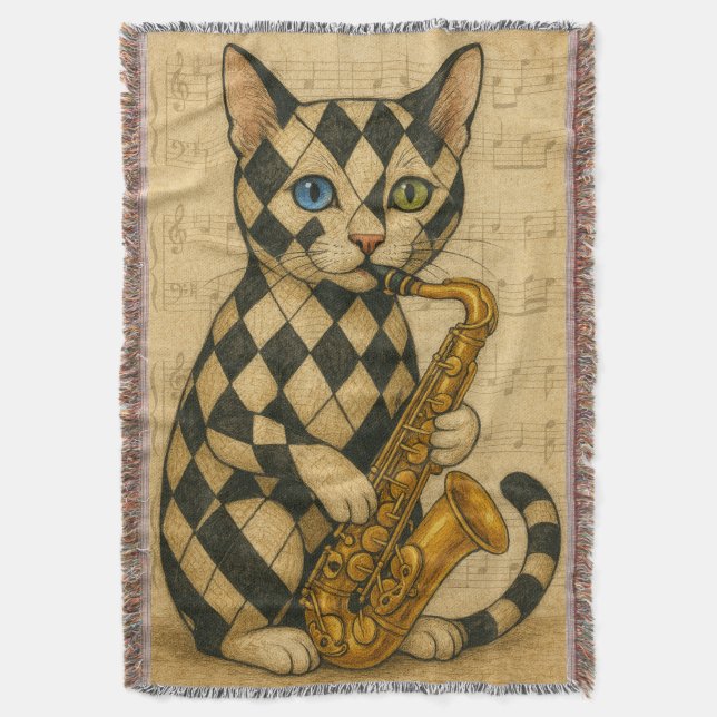 Manta Gato de Jazz (Frente vertical)