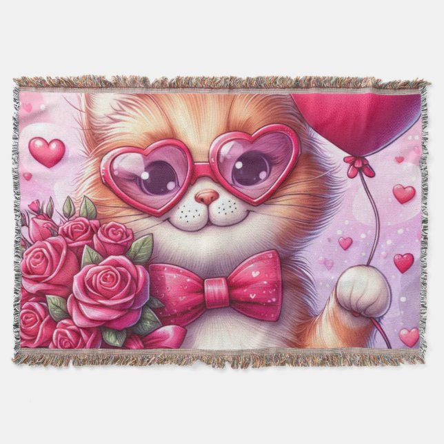 Manta Gato El día de San Valentín/gatito (Anverso)