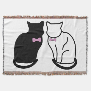 Manta Gato negro y blanco