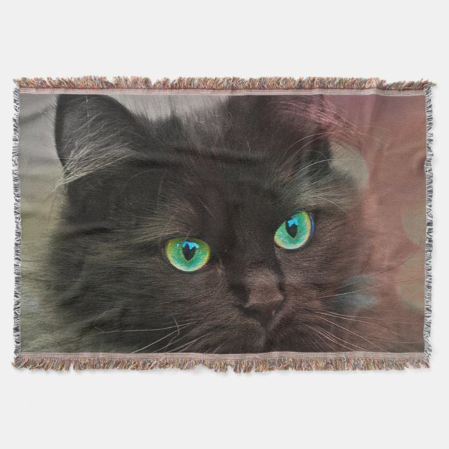 Manta Gato Ojos Verdes (Anverso)