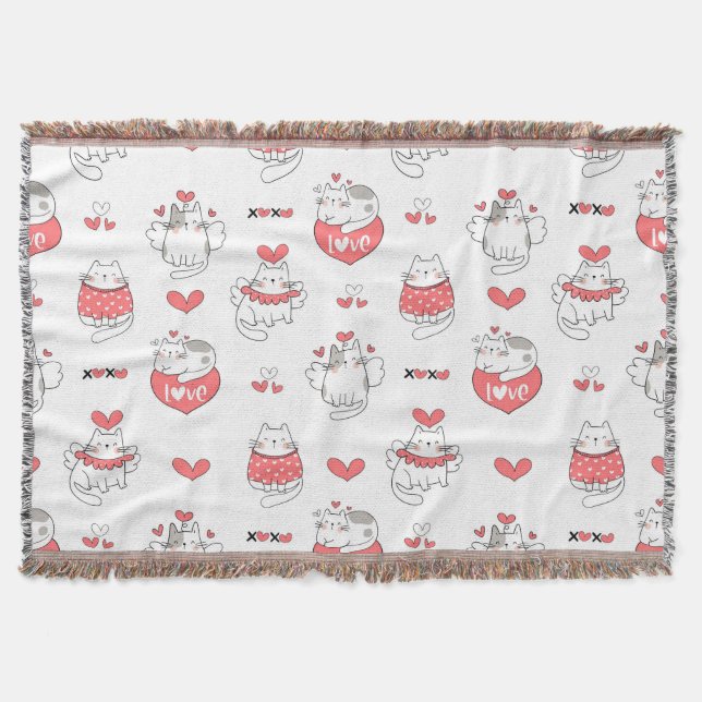 Manta Gatos día de San Valentín (Anverso)